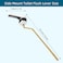 Hygie Rinse Metal Toilet Handle Lever Flush Replacement 2PCS Universal Side Mount Toilet Handle with Stainless Steel Flapper Chains Toilet Repair Kit White