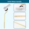 Hygie Rinse Metal Toilet Handle Lever Flush Replacement 2PCS Universal Side Mount Toilet Handle with Stainless Steel Flapper Chains Toilet Repair Kit White