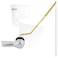 Hygie Rinse Metal Toilet Handle Lever Flush Replacement Universal Side Mount Toilet Handle with Stainless Steel Flapper Chains Toilet Repair Kit Chrome