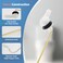 iFealClear 2 Pack Metal Toilet Handle Replacement Kit Universal Front Mount Toilet Tank Flush Lever Replacement Solid Brass Toilet Trip Lever Fits Most Toilets White