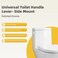 iFealClear Toilet Tank Flush Lever Replacement Universal Side Mount Toilet Handle Replacement Kit with Stainless Steel Flapper Chain Solid Brass Angle Mount Toilrt Trip Lever White