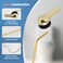 iFealClear Universal Metal Toilet Tank Flush Lever Replacement Side Mount Toilet Handle Replacement Kit Stainless Steel Chain Solid Brass Material Polished Gold