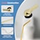iFealClear Universal Metal Toilet Tank Flush Lever Replacement Side Mount Toilet Handle Replacement Kit Stainless Steel Chain Solid Brass Material Polished Gold