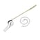 Jwodo Toilet Handle Replacement Kit Universal Tank Flush Lever Handle with Stainless Steel Flapper Chains for Most Front Mount Toilets Chrome Finish Toilet Flush Handle