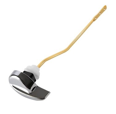 PDFans Toilet Handle Replacement Kit Side Mount Toilet Flush Handle Lever Universal Fits Most Toilets Easy Install Solid Brass Material Chrome Finish