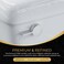 RAVINE Premium Modern Luxury Universal Toilet Handle Replacement Majestic Collection Toilet Lever Replacement Easy Install Chrome Front Mount