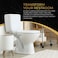 RAVINE Premium Modern Luxury Universal Toilet Handle Replacement Majestic Collection Toilet Lever Replacement Easy Install Chrome Side Mount