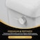 RAVINE Premium Modern Luxury Universal Toilet Handle Replacement Majestic Collection Toilet Lever Replacement Easy Install Chrome Side Mount