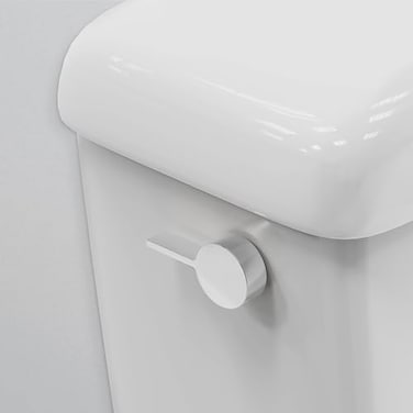 RAVINE Premium Modern Luxury Universal Toilet Handle Replacement Majestic Collection Toilet Lever Replacement Easy Install Chrome Side Mount