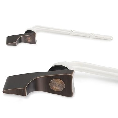 RAVINE Toilet Handle Replacement American Standard Toilet Flush Handle with Elegant Design Durable Toilet Flush Lever Front Mount Easy to Install Toilet Bowl Handle Replacement Brushed Bronze
