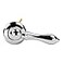 LDR Industries Toilet Handle Replacement Flush Lever by LDR Global Repair Replace Tank Flusher Handles Universal Mount Fits Front Side and Angle Mounts Chrome Finish Metal Levers
