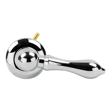 LDR Industries Toilet Handle Replacement Flush Lever by LDR Global Repair Replace Tank Flusher Handles Universal Mount Fits Front Side and Angle Mounts Chrome Finish Metal Levers