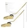 Hygie Rinse 2PACK Universal Metal Toilet Handle Replacement Kit Side Mount Compatible With American StandardMansfieldGerber Tank Flusher Lever With Flapper Chain Shiny Gold