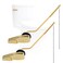 Hygie Rinse 2PACK Universal Metal Toilet Handle Replacement Kit Side Mount Compatible With American StandardMansfieldGerber Tank Flusher Lever With Flapper Chain Shiny Gold