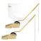 Hygie Rinse 2PACK Universal Metal Toilet Handle Replacement Kit Side Mount Compatible With American StandardMansfieldGerber Tank Flusher Lever With Flapper Chain Shiny Gold