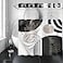 Yieldeer Boho Hookless Shower Curtain Black White Grey 71x74