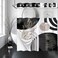 Yieldeer Boho Hookless Shower Curtain Black White Grey 71x74