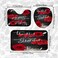 Hadint 4Pcs Red Rose Shower Curtain Sets Thankful Grateful Blessed Bathroom Curtain with NonSlip Rug Toilet Lid Cover Bath Mat and 12 Hooks Romantic Showy Floral Wedding Decor for Bath 72 x 72 inch
