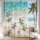 Final Friday Green Beach Sea Turtle Shower Curtain Nautical Teal Theme Fabric Bathroom Blue Ocean Decor with Grommets and Hooks 72 x 72 Inch Blue