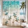 Final Friday Green Beach Sea Turtle Shower Curtain Nautical Teal Theme Fabric Bathroom Blue Ocean Decor with Grommets and Hooks 72 x 72 Inch Blue