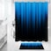 Litabel 4 Pcs Blue and Black Gradient Shower Curtain Set with Rugs and Toilet Lid Cover Modern Simple Waterproof Fabric Bathroom Set Ombre Stripe Gothic Abstract Bathroom Decor Set Accessories