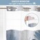 Muuyi Hookless Shower Curtain with Snap in Liner Blue No Hook Shower Curtains for BathroomShower Curtain and Liner Set for Bathroom DecorWaterproof Washable72W x 75L Inch