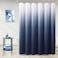 Naturoom Navy Blue and White Shower Curtains for Bathroom Ombre Indigo Royal Light Blue Cloth Fabric Shower Curtain Set with 12 Hooks Royal Indigo Bathroom Decor 72 x 72