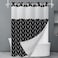 LXBNI No Hook Geometric Striped Shower Curtain with Snap in Liner Set Hotel Shower Curtain and Liner Set with See Through Mesh Top WindowMachine Washable 71x74 INCH Black White Herringbone