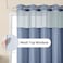 Colorful Star No Hook Shower Curtain with Snap in Fabric Liner Waffle Weave Heavy Duty Thick Shower Curtains with Mesh Top Window Hotel Style Waterproof Bathroom Curtain Set 72 x 75 Inch Moonlight Blu