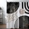 QGHOT Mid Century Modern Black and White Shower Curtain Cool Charcoal Grey Silver Shower Curtains for Mens Bathroom Decor Sets Abstract Boho Pattern Waterproof Cloth Fabric with Hooks 70x72 in