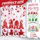 Remerry 3 Pcs Easter Shower Curtain for Bathroom Decor with Hooks St Patricks Day Valentines Day Holiday Shower Curtains Set71 x 71 InchWaterproof Fabric Bathtub Bathroom DecorGnome Style