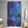 Riyidecor Stall Galaxy Outer Space Star Nebula Shower Curtain 36Wx72H Inch Small Narrow Single Standing 36 inch Shower Curtain Universe Planets Half Fantasy Starry Decor Bathroom Fabric