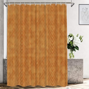 Shrahala Wood Bamboo Rustic Decorative Shower Curtain Weave Wood Pattern Texture Bamboo Seamless Organic for Home Decor Bathtubs Bathroom Decor Waterproof Shower Curtain 72x72 inch