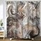 SPXUBZ Marble Shower Curtain Light Grey Brown Shower Curtains for Bathroom Retro Style Paintbrush Colors in Marbling Texture Waterproof Polyester Fabric Shower Curtain Sets with Hooks 72x72 Inch