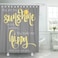 Semtomn Shower Curtain You are My Sunshine Yellow Gray 66x72 Home Decor Waterproof Bath Bathroom Curtain Set with Hooks
