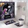 DDS-DUDES DDSDUDES 4Pcs Christmas Shower Curtain Sets Kids Bathroom Halloween Decor with 12 Curtain Hooks for Bathroom Waterproof 71 x 71 inch D1