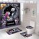 DDS-DUDES DDSDUDES 4Pcs Christmas Shower Curtain Sets Kids Bathroom Halloween Decor with 12 Curtain Hooks for Bathroom Waterproof 71 x 71 inch D1