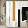 Yookeb Abstract Geometric Neutral Bathroom Shower Curtain Black Beige Painting Minimalist Modern Tan Contemporary Striped 60W by 71H Inch Polyester Fabric 12 Plastic Hooks Waterproof Decor