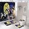 DDS-DUDES DDSDUDES 4Pcs Christmas Shower Curtain Sets Kids Bathroom Halloween Decor with 12 Curtain Hooks for Bathroom Waterproof 71 x 71 inch D9