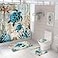 DDS-DUDES DDSDUDES Sea Turtle Shower Curtain Set for Bathroom Ocean Bathroom Sets with Shower Curtain and Rugs Polyester Fabric Waterproof Curtains with Hooks 71 x 71 Ocean 1