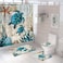 DDS-DUDES DDSDUDES Sea Turtle Shower Curtain Set for Bathroom Ocean Bathroom Sets with Shower Curtain and Rugs Polyester Fabric Waterproof Curtains with Hooks 71 x 71 Ocean 1