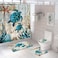 DDS-DUDES DDSDUDES Sea Turtle Shower Curtain Set for Bathroom Ocean Bathroom Sets with Shower Curtain and Rugs Polyester Fabric Waterproof Curtains with Hooks 71 x 71 Ocean 1