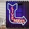 DYNH Unique Funny Shower Curtain for Bathroom Fun Neon Signs Live Nudes Fabric Shower Curtains Set Cool Design Restroom Decor Accessories Hooks Included 72X72inches