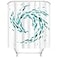 RnnJoile Teal Fish Shower Curtains Set Ocean Creatures Bathroom Decor Creative Curtain for Bath Fabric Sea Ocean Shower Curtain with Hooks Turquoise 72x72inch