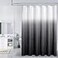 MitoVilla Black Ombre Shower Curtain Set with Hooks Waves Textured Fabric Shower Curtains for Modern Luxury Bathroom Decor 3D Marble Geometric Embossed Cloth Bathroom Shower Curtain 72 x 72
