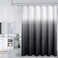 MitoVilla Black Ombre Shower Curtain Set with Hooks Waves Textured Fabric Shower Curtains for Modern Luxury Bathroom Decor 3D Marble Geometric Embossed Cloth Bathroom Shower Curtain 72 x 72