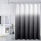 MitoVilla Black Ombre Shower Curtain Set with Hooks Waves Textured Fabric Shower Curtains for Modern Luxury Bathroom Decor 3D Marble Geometric Embossed Cloth Bathroom Shower Curtain 72 x 72