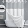EUTXL Extra Thick 256GSM Waffle Weave Shower Curtain with Snapin Liner Heavy Duty Hotel Style Bath Curtain Set Weighted Fabric 71 x 74 White