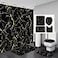 AZHM 4Pcs Shower Curtain Sets Black and Gold Marble Bathroom Sets with Shower Curtain and Rugs and Accessories Luxury Bathroom Curtain Decor Sets with 12 Hooks