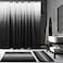 Fanfanwin 3 Pcs Black Shower Curtain and Rug Sets with 12 HooksWaterproof Ombre Bathroom Shower Curtains Set for Hotel Bathroom Decor